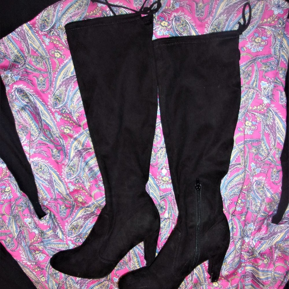 Unisa Black Heeled Boots